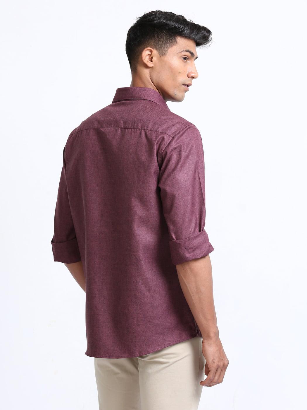 Economic Shirt Purple Colour Full Sleeve