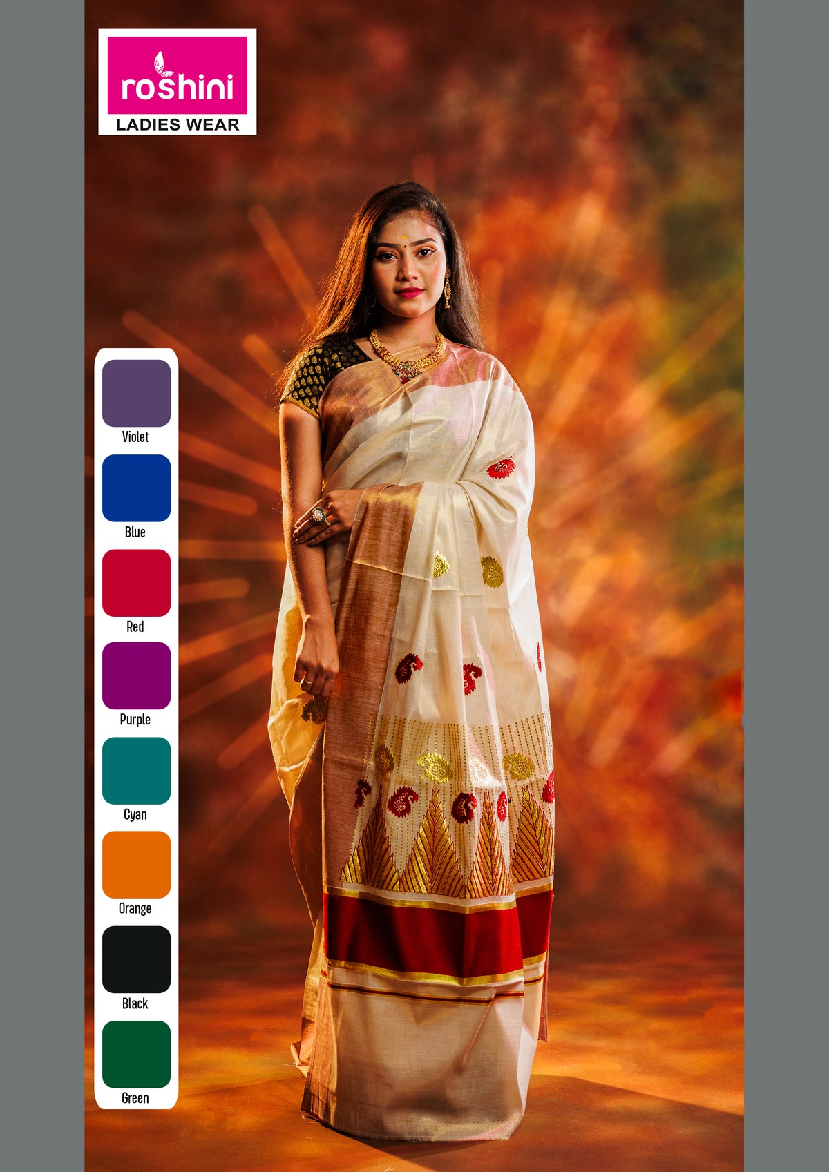 KS-1225 KASAVU SAREE 6.25 MTR