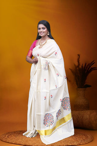 AR-T159 GOLD TISSUE SAREE 6.25 MTR