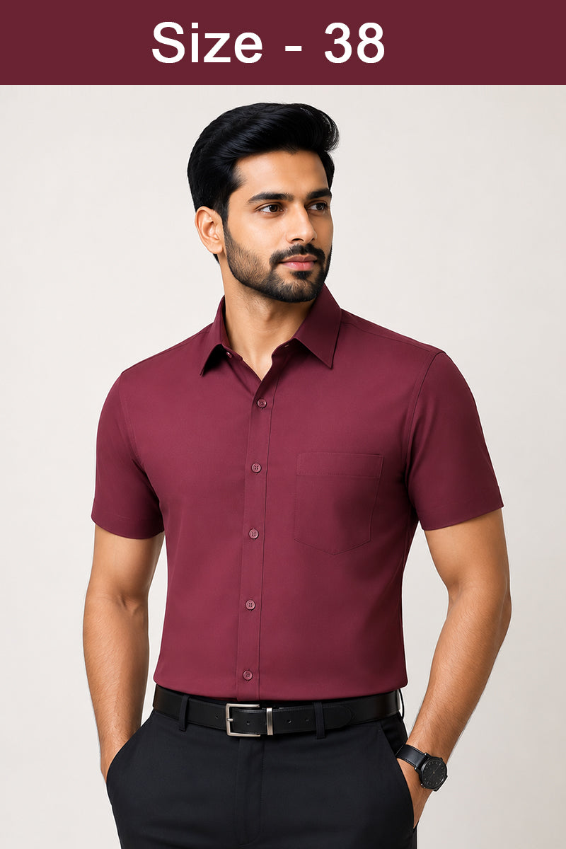 3 Pcs Combo Half Sleeve Lycra Shirts - size 38