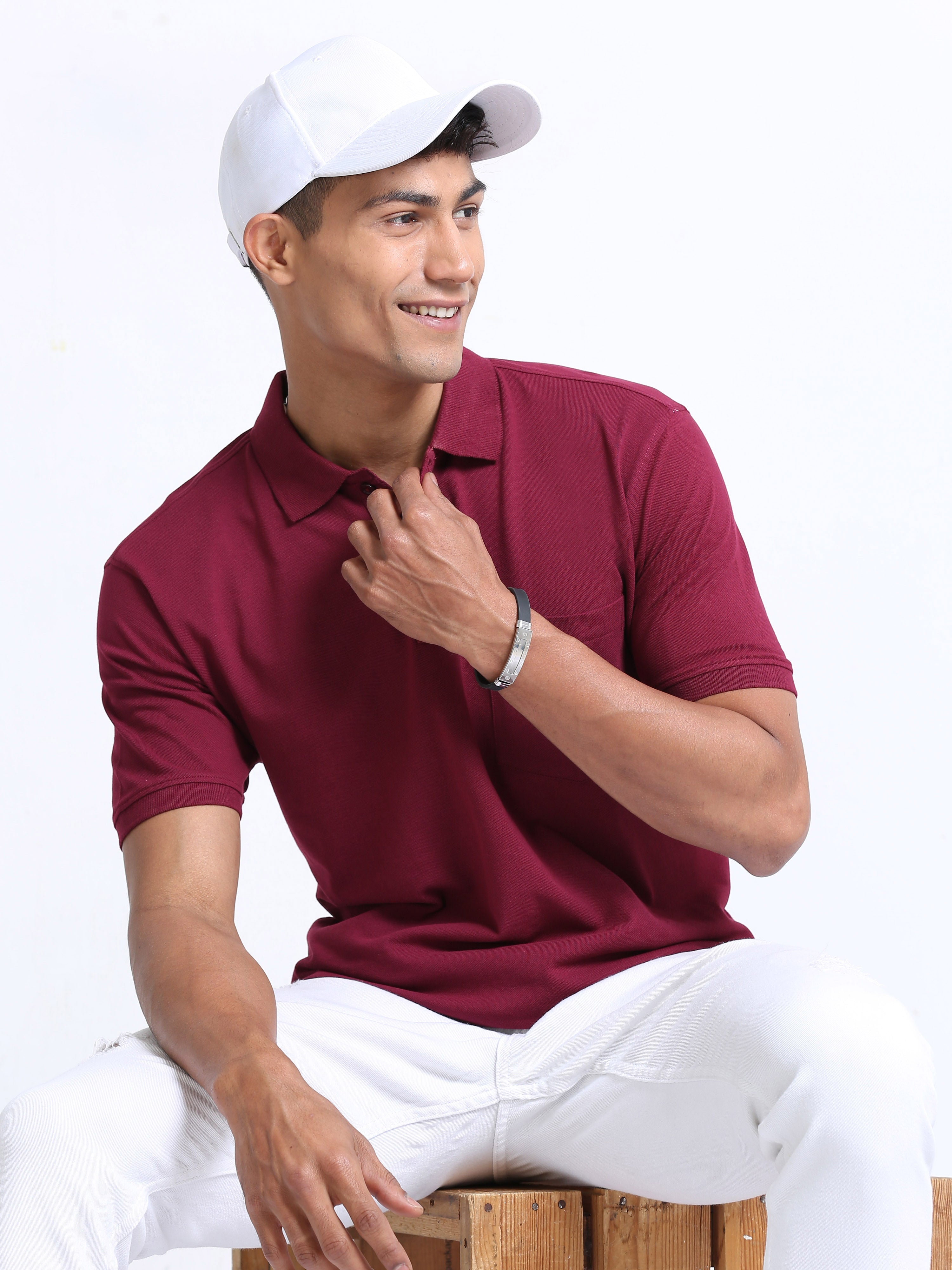 Coral Maroon Colour T-Shirt for Men - 7005 Coral Maroon Colour T-Shirt for Men - 7005 BUY 2 GET 1 FREE