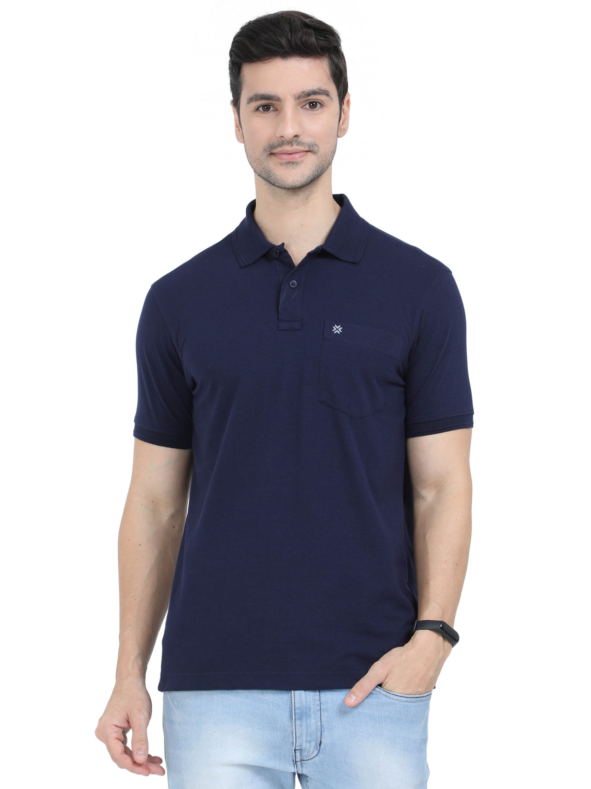 Coral Navy Colour T-Shirt for Men - 7007 BUY 2 GET 1 FREE