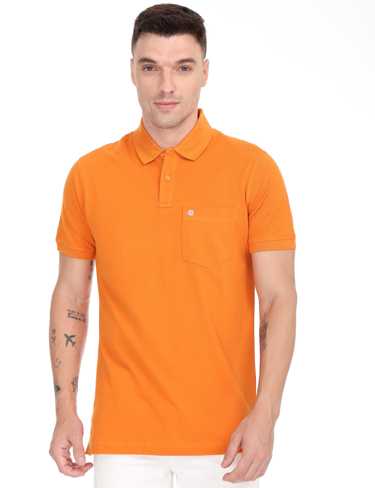 Coral dark orange Colour T-shirt - 7012 BUY 2 GET 1 FREE