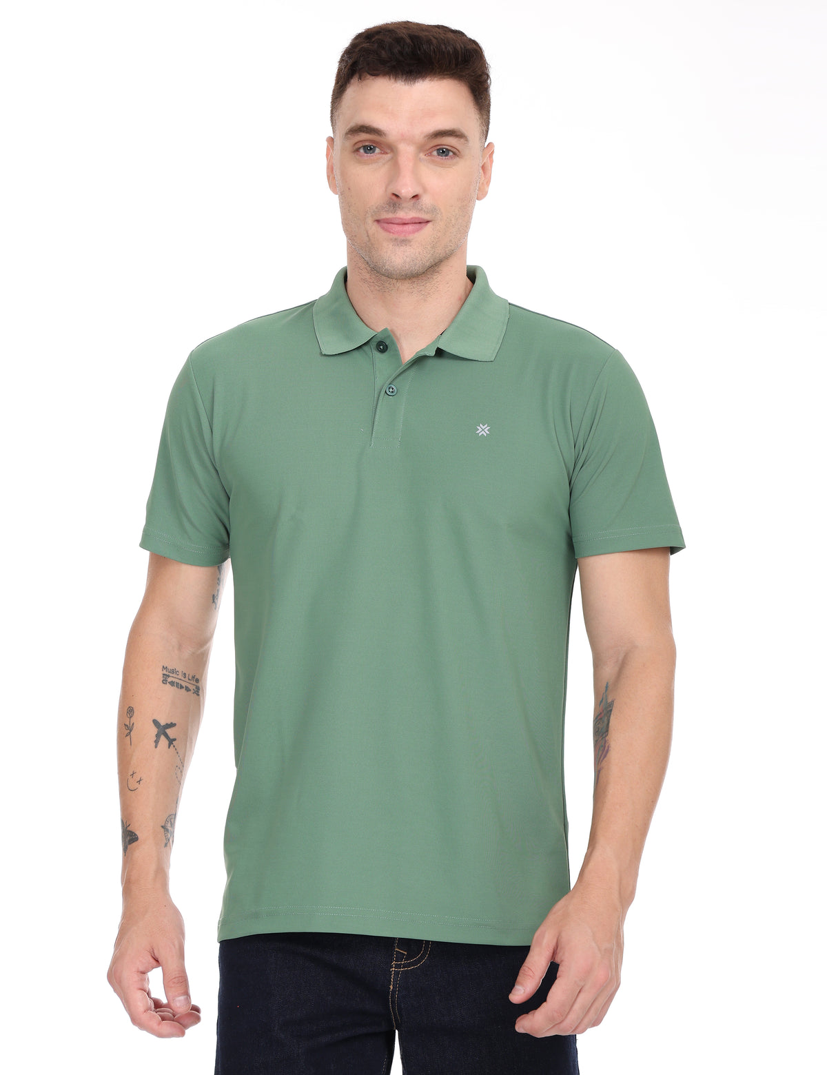 Zest Pista Green Color T Shirt - 53001