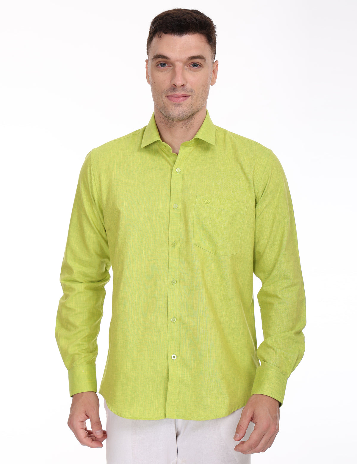 Linseed Cotton Colour Shirt Full Sleeve -17001