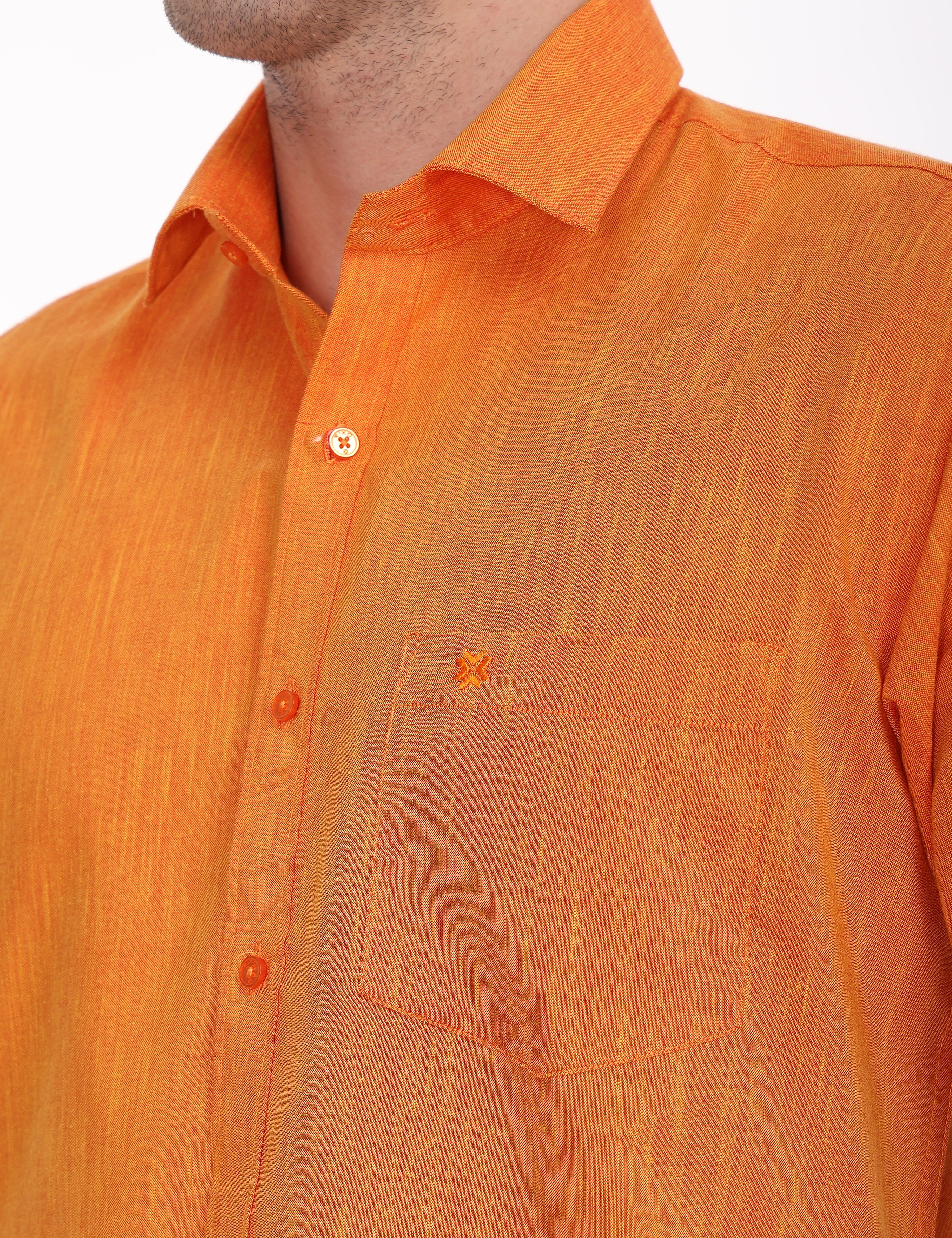 Linseed Cotton Colour Shirt Half Sleeve - 17005