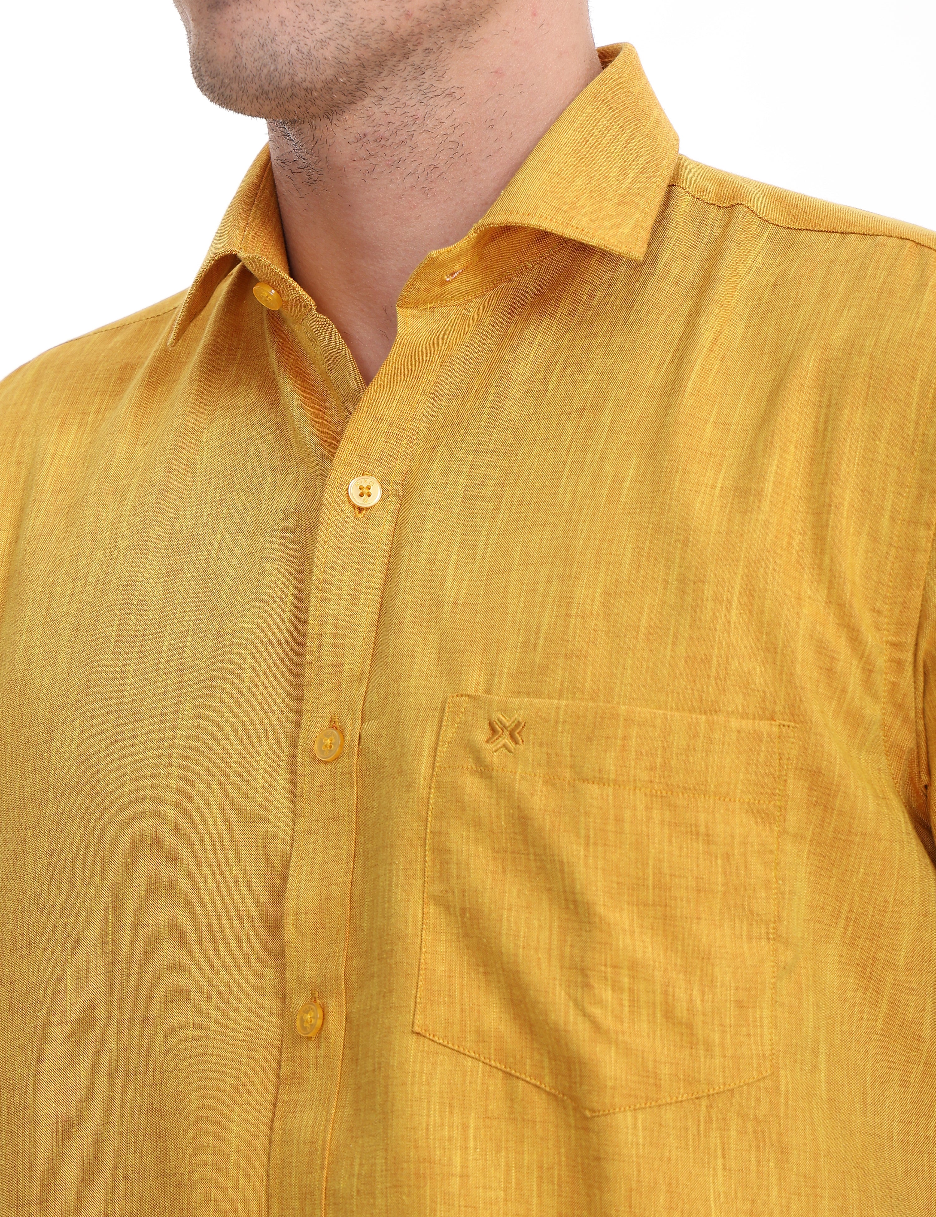 Linseed Cotton Colour Shirt Half Sleeve - 17004