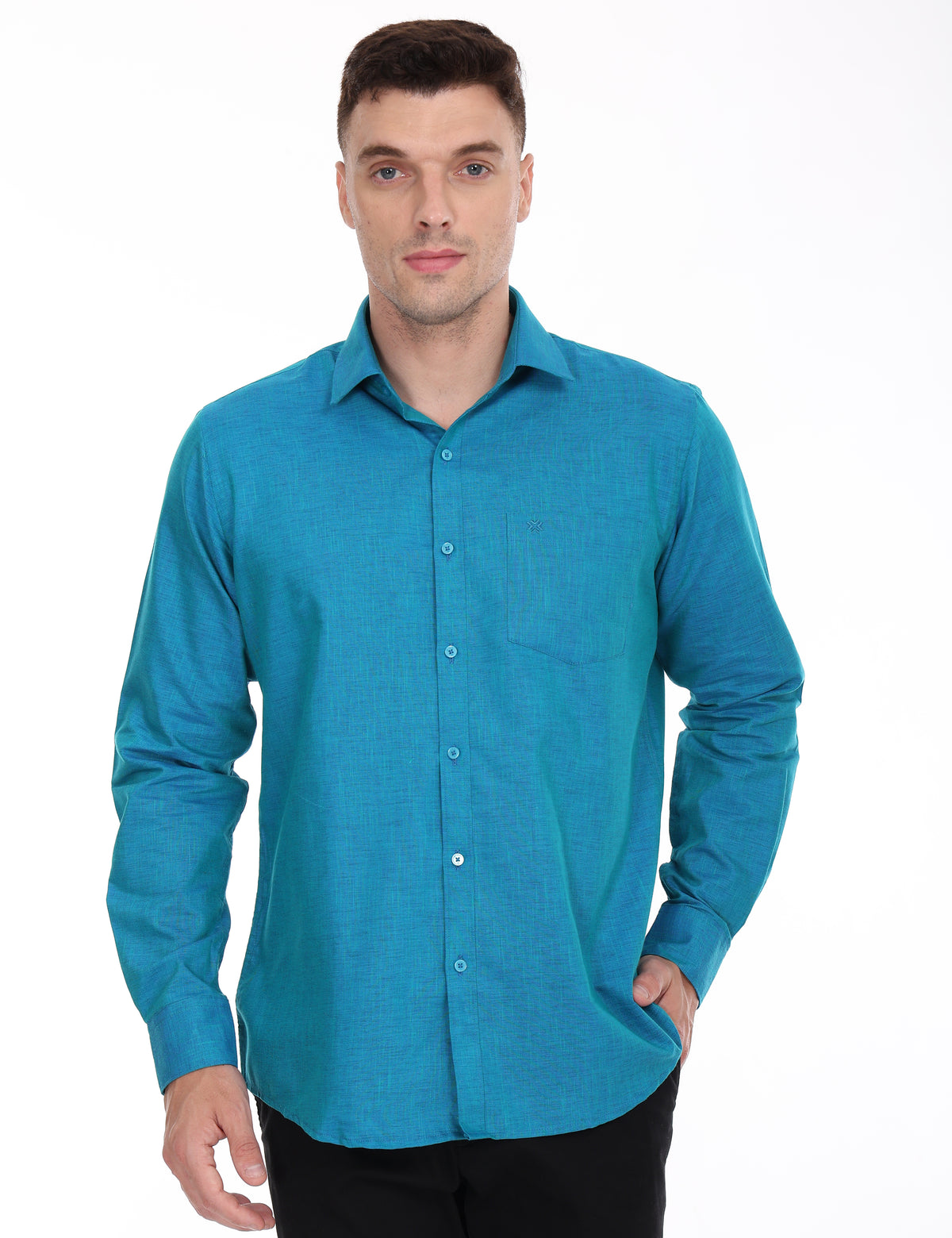 Linseed Cotton Colour Shirt Full Sleeve -17008