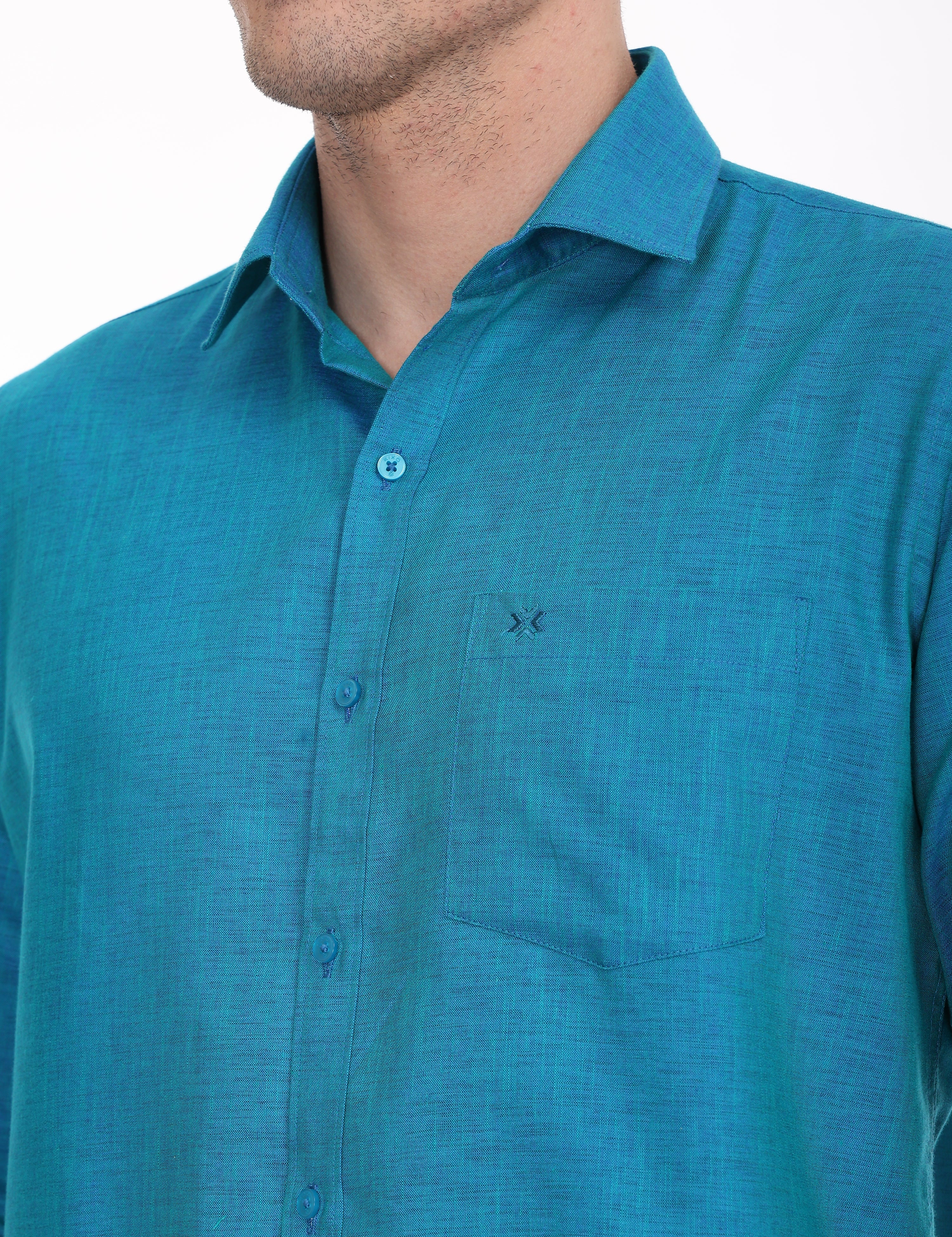 Linseed Cotton Colour Shirt Full Sleeve -17008