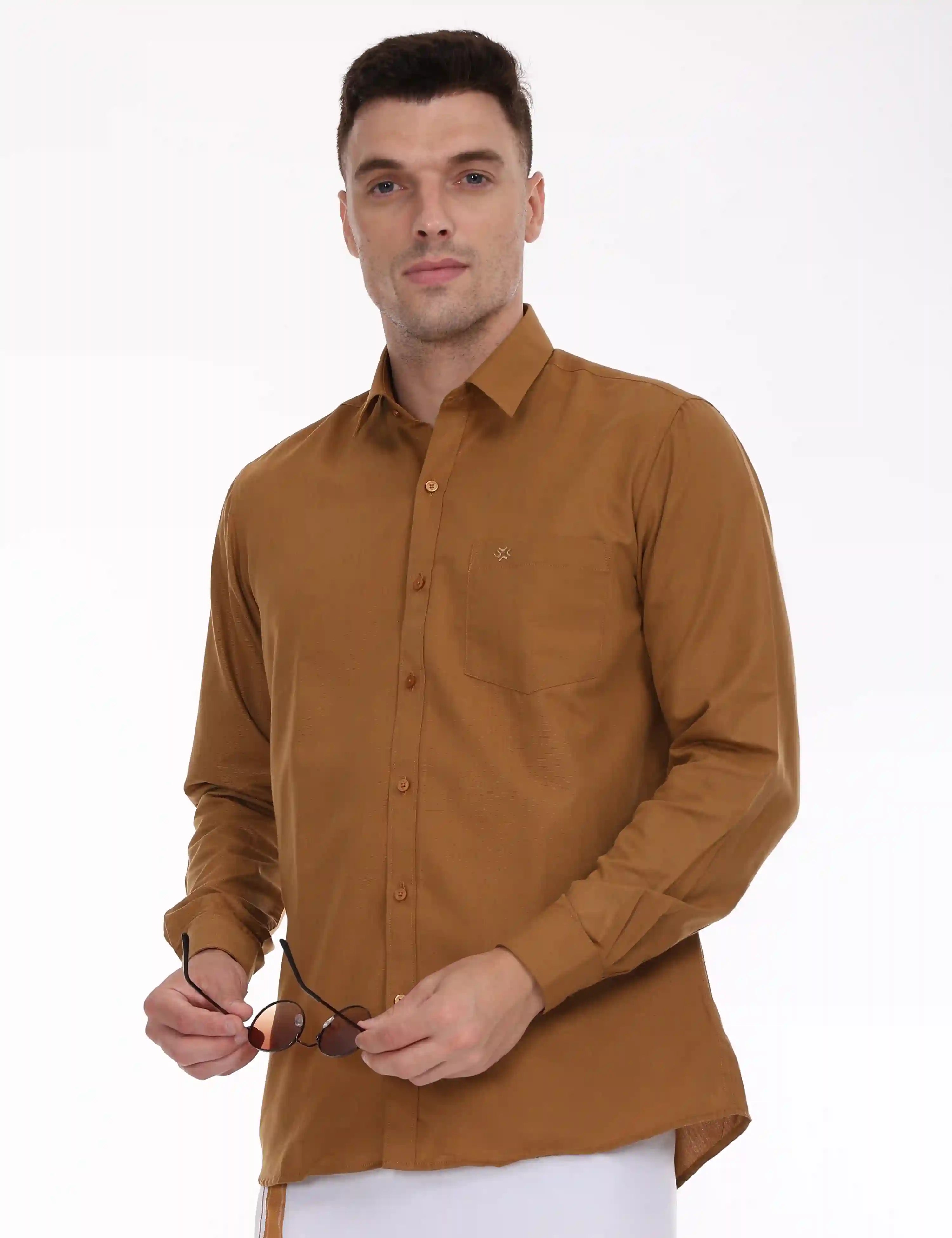 Brown-colour-full-sleeve-shirt