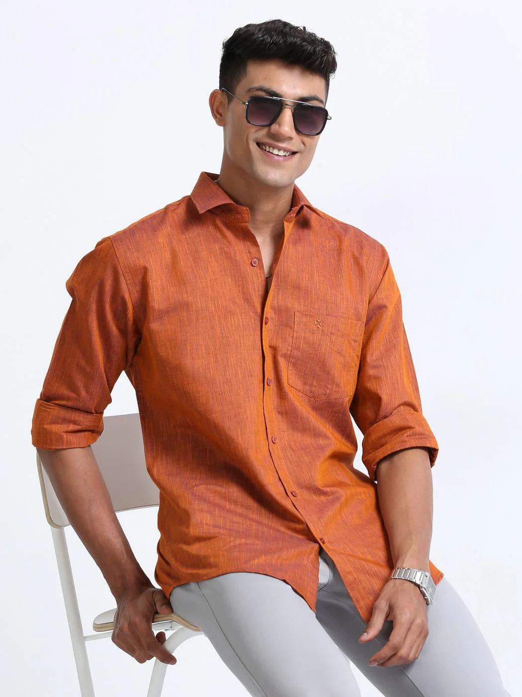 Buy-colour-shirts-online-Rixo-orange