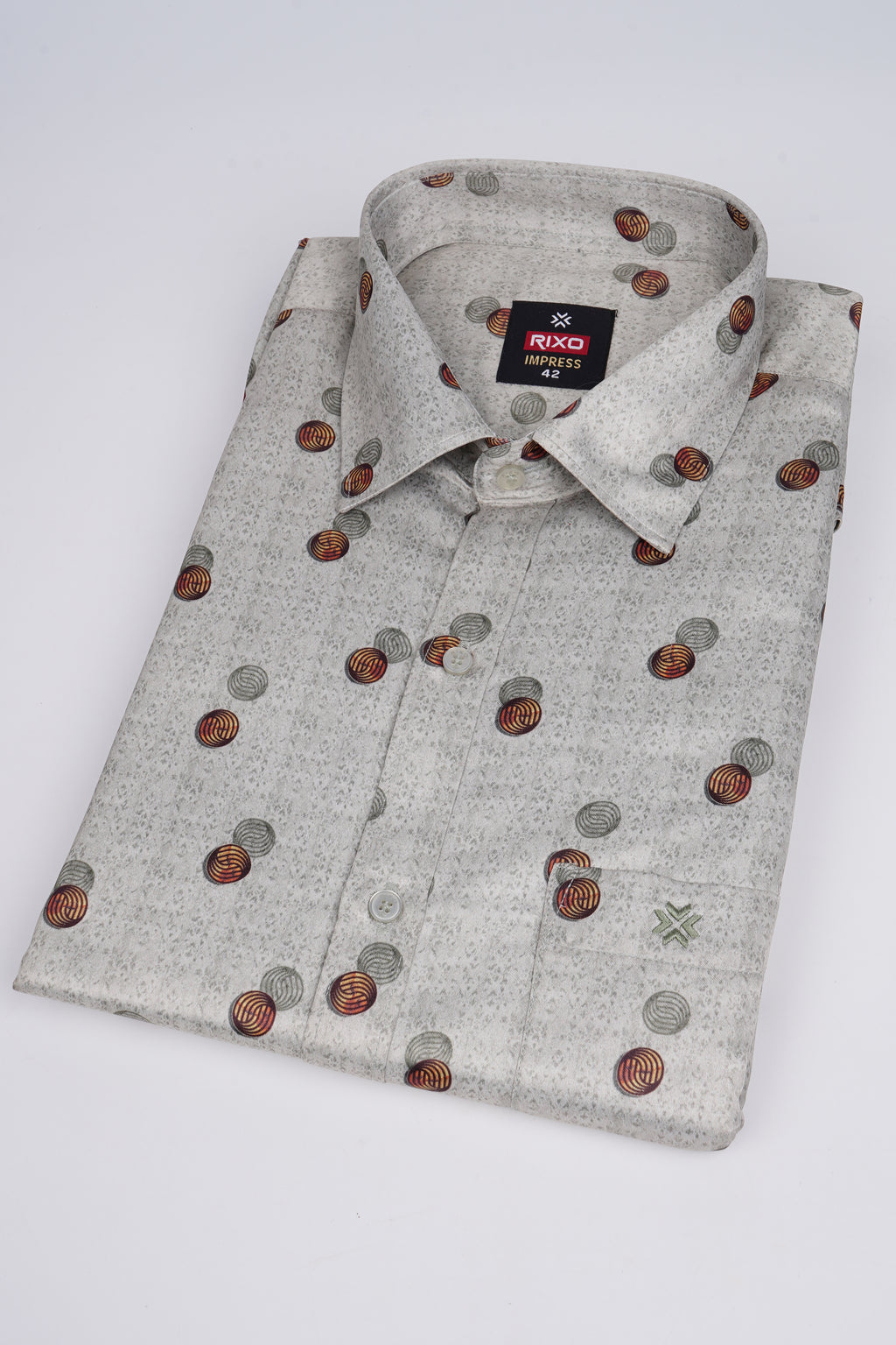 Buy 1 get 1 free - Rixo Printed Shirt -38 Size (Full Sleeve)
