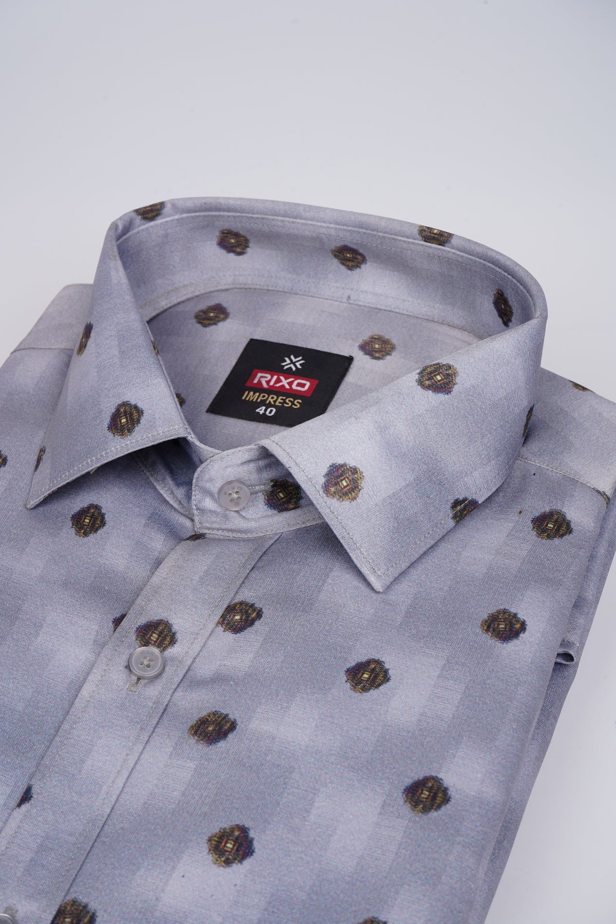 Buy 1 get 1 free - Rixo Printed Shirt -38 Size (Half Sleeve)