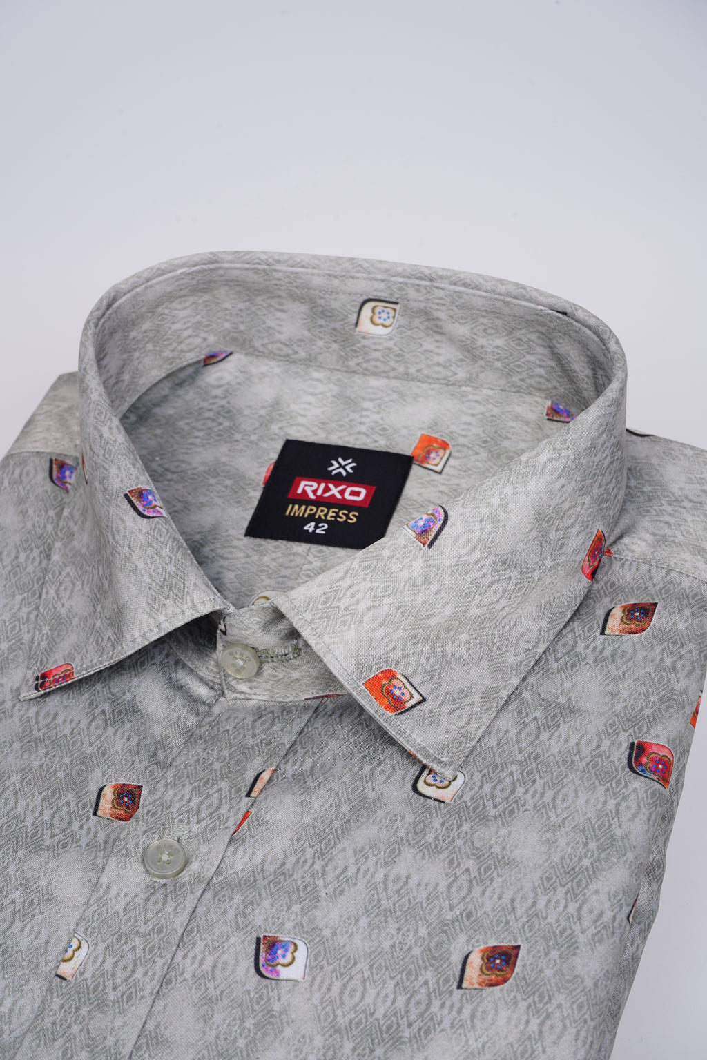 Buy 1 get 1 free - Rixo Printed Shirt -38 Size (Half Sleeve)