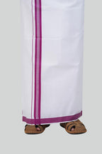 Colour Catch Magenta Single Set – Full Sleeve Shirt + Dhoti Set