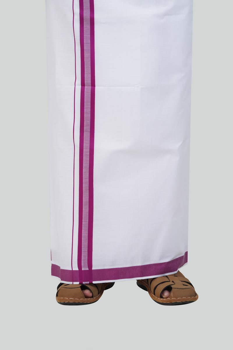 Colour Catch Magenta Single Set – Full Sleeve Shirt + Dhoti Set