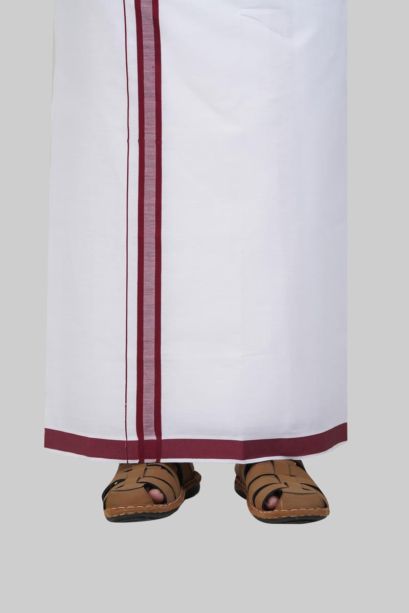 Colour Catch Maroon Single Set – Half Sleeve Shirt + Dhoti Set