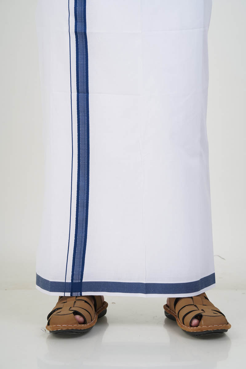 Colour Catch Midnight Blue Single Set – Half Sleeve Shirt + Dhoti Set