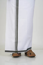Colour Catch Dark Olive Green Single Set – Half Sleeve Shirt + Dhoti Set