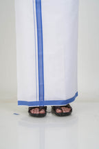 Colour Catch Azure Blue Single Set – Full Sleeve Shirt + Dhoti Set