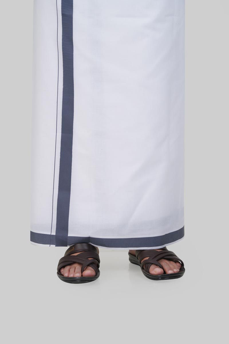 Colour Catch Grey Single Set – Half Sleeve Shirt + Dhoti Set