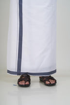 Colour Catch Grey Single Set – Half Sleeve Shirt + Dhoti Set