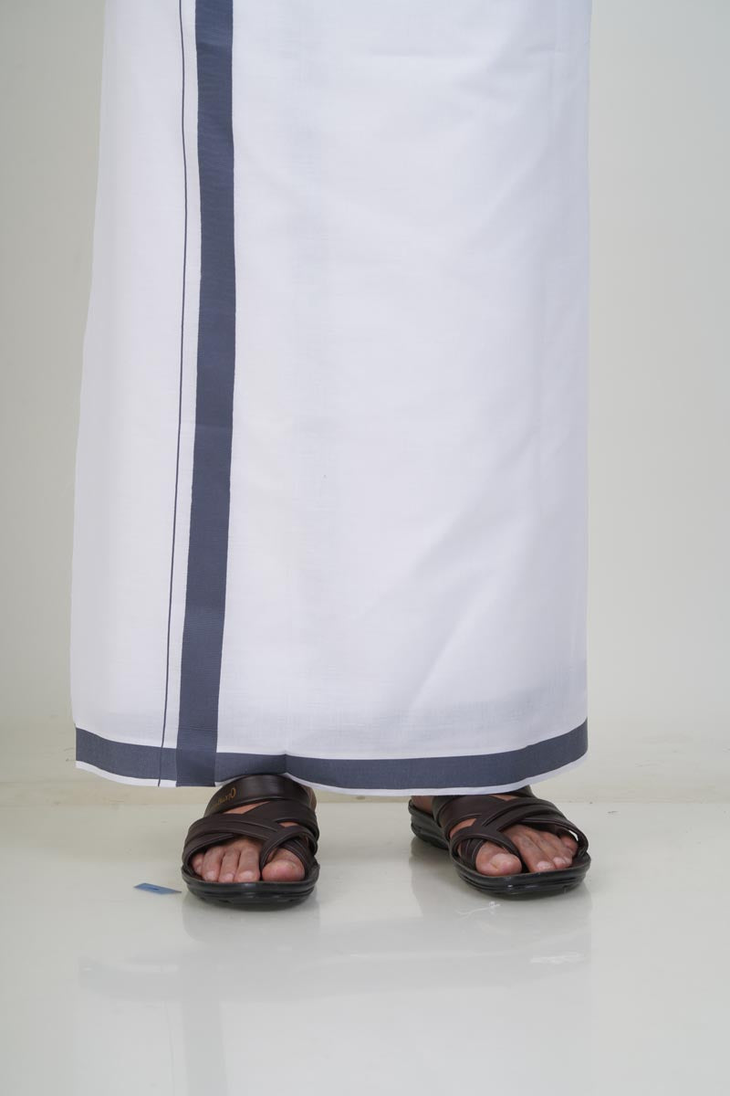 Colour Catch Grey Single Set – Half Sleeve Shirt + Dhoti Set