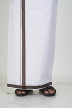 Colour Catch Coffee Brown Single Set – Full Sleeve Shirt + Dhoti Set