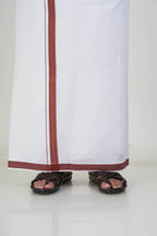 Colour Catch Rust Red Single Set – Full Sleeve Shirt + Dhoti Set