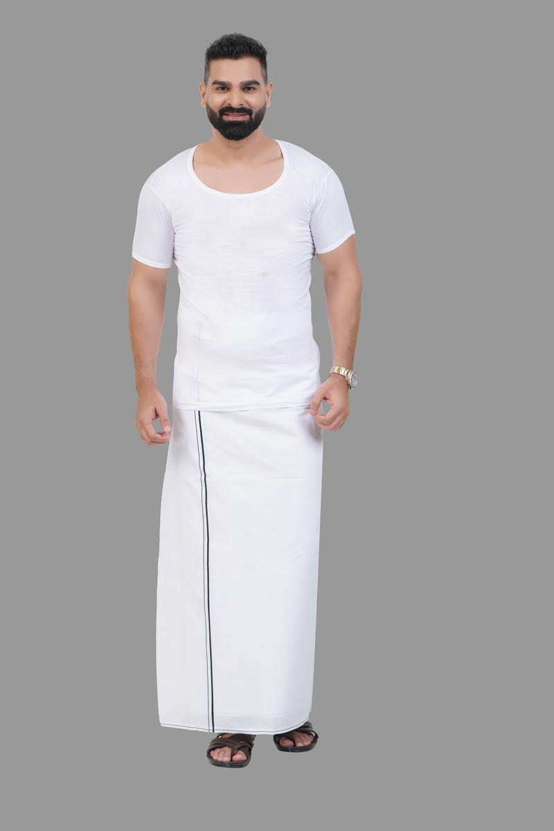 Magic Vest RNS – Men’s Classic Round Neck Sleeve Inner Vest – White