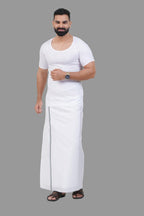 Magic Vest RNS – Men’s Classic Round Neck Sleeve Inner Vest – White