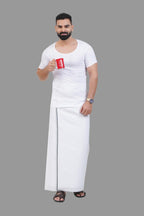 Magic Vest RNS – Men’s Classic Round Neck Sleeve Inner Vest – White