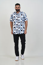 Buy 2 Get 1 Free - Freeco Print Shirt - Half Sleeve - Assorted color