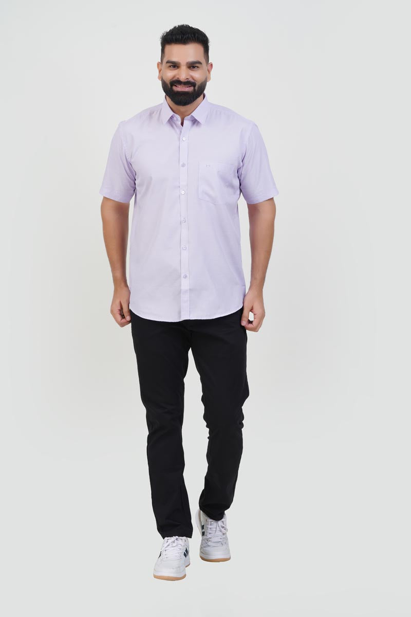 STRACK Men’s Premium Formal Shirt – Lavender – Half Sleeve