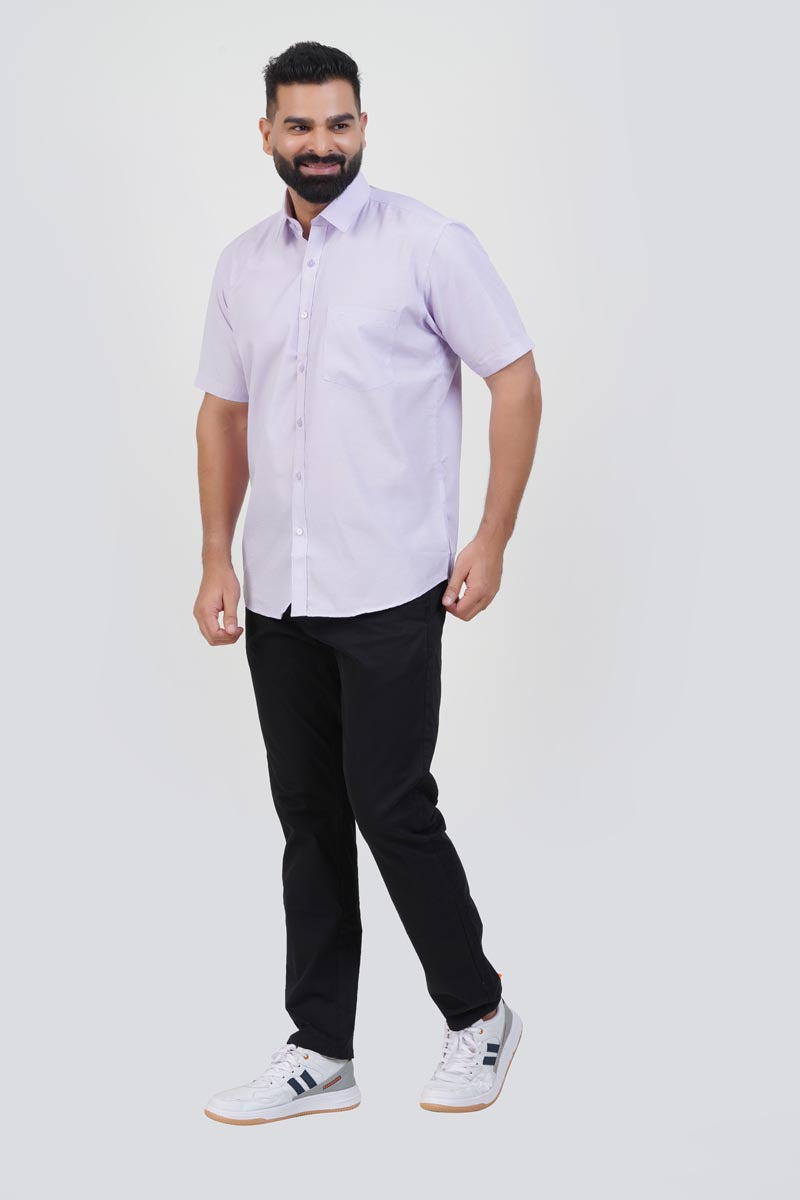 STRACK Men’s Premium Formal Shirt – Lavender – Half Sleeve