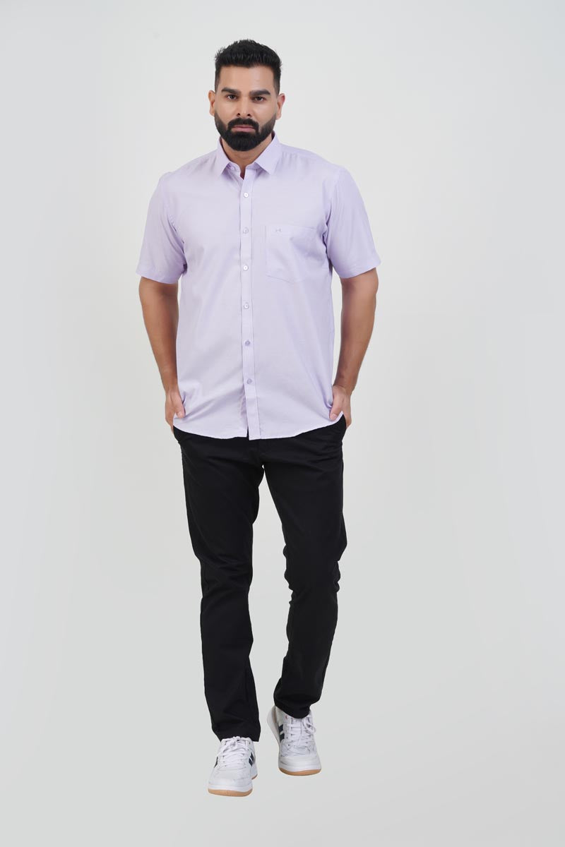 STRACK Men’s Premium Formal Shirt – Lavender – Half Sleeve