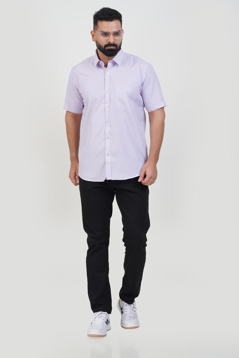 STRACK Men’s Premium Formal Shirt – Lavender – Half Sleeve