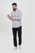 STRACK Men’s Premium Formal Shirt – Light Grey Melange – Full Sleeve