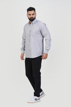 STRACK Men’s Premium Formal Shirt – Light Grey Melange – Full Sleeve