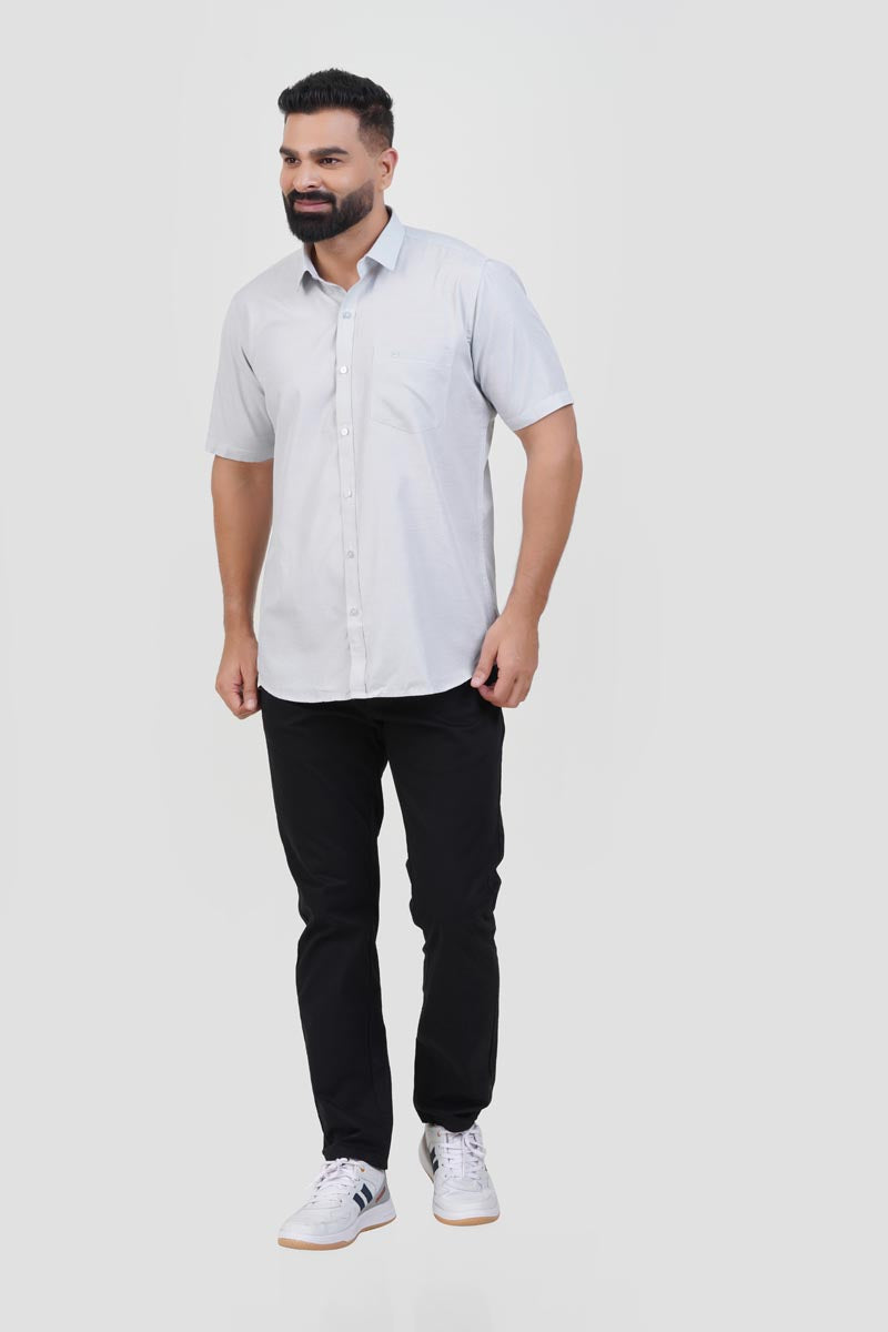 STRACK Men’s Premium Formal Shirt – Pearl White – Half Sleeve