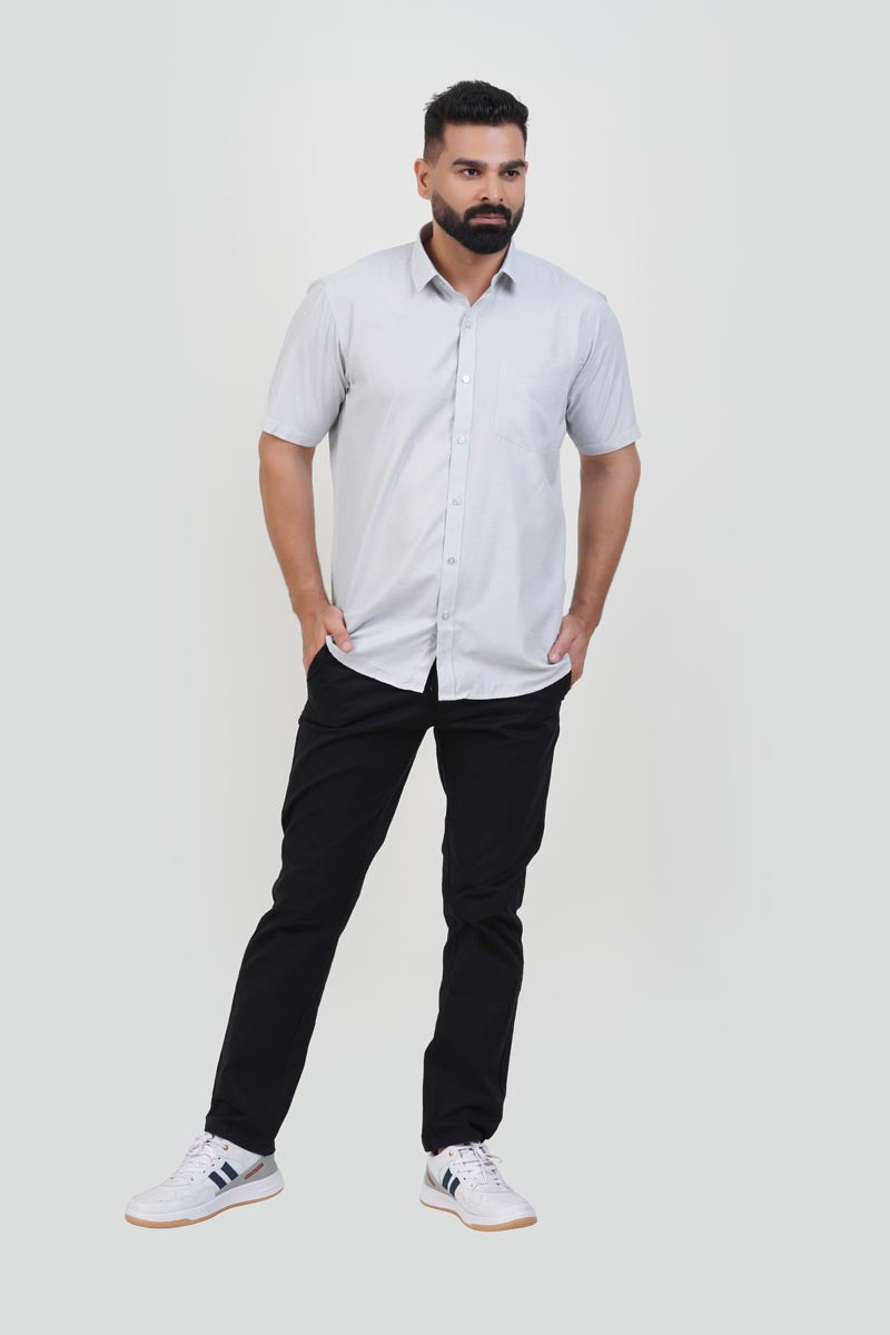 STRACK Men’s Premium Formal Shirt – Pearl White – Half Sleeve