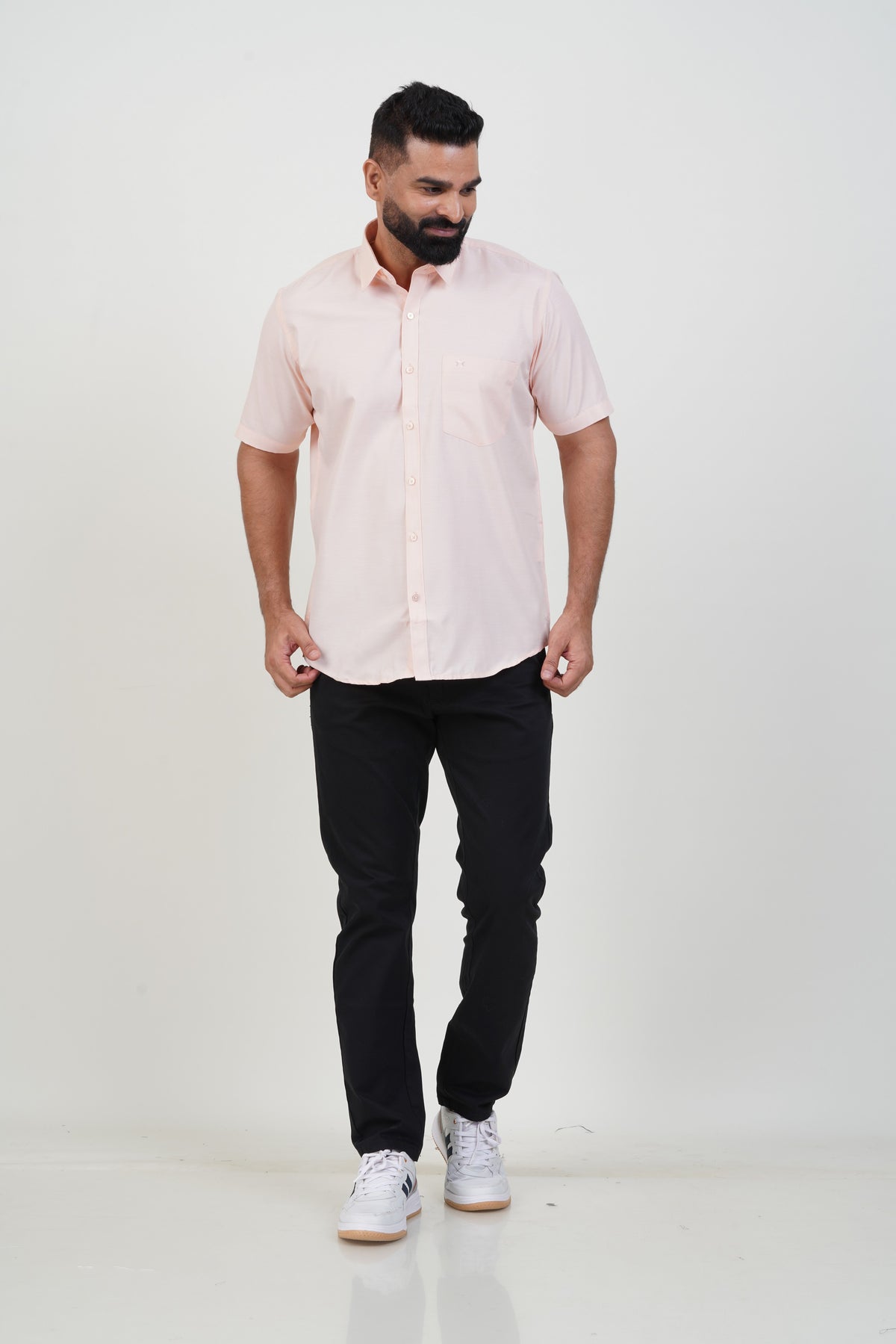Strack Men’s Premium Formal Shirt – Light Peach – 77503