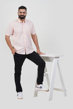 STRACK Men’s Premium Formal Shirt – Light Peach – Half Sleeve