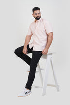 STRACK Men’s Premium Formal Shirt – Light Peach – Half Sleeve