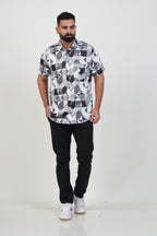 Buy 2 Get 1 Free - Freeco Print Shirt - Half Sleeve - Assorted color