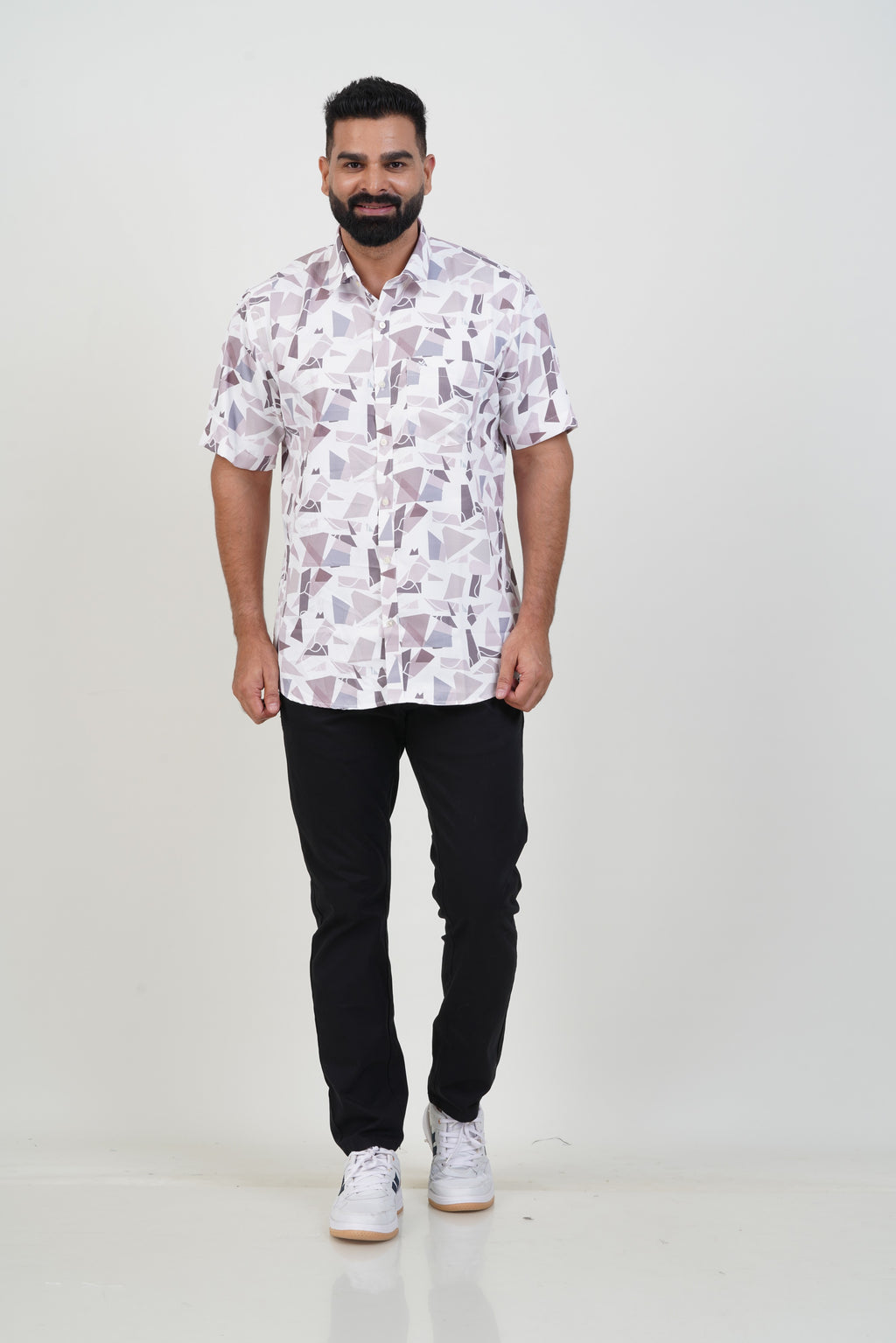Buy 2 Get 1 Free - Freeco Print Shirt - Half Sleeve - Assorted color