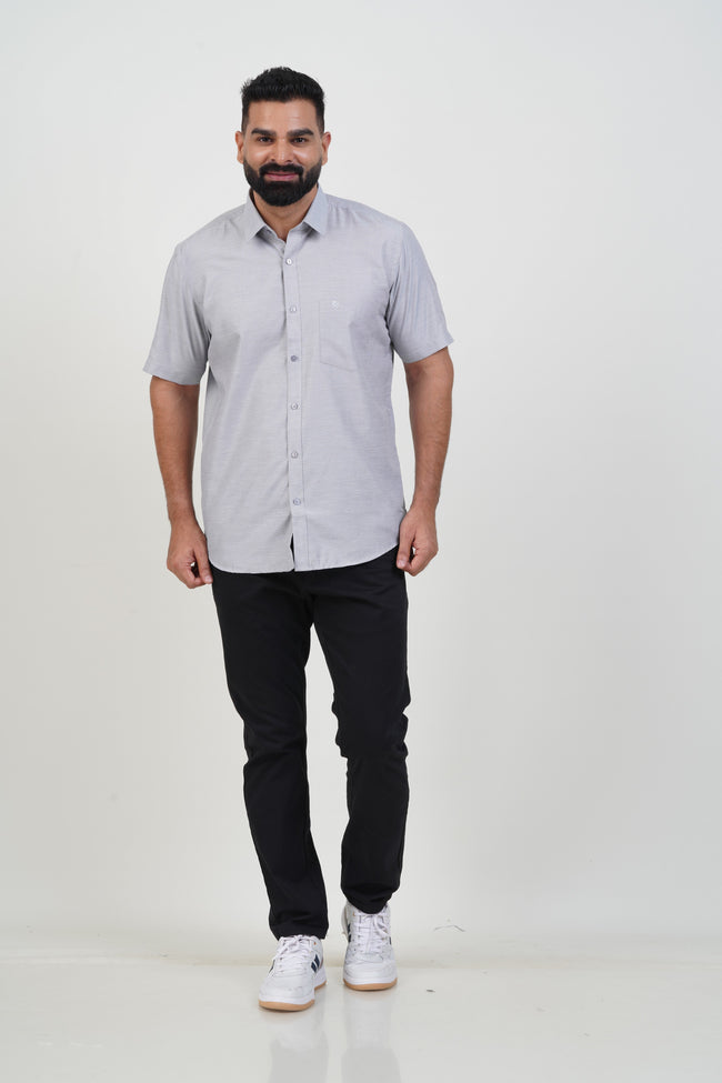 Strack Men’s Premium Formal Shirt – Light Grey Melange – 77505 Main Image