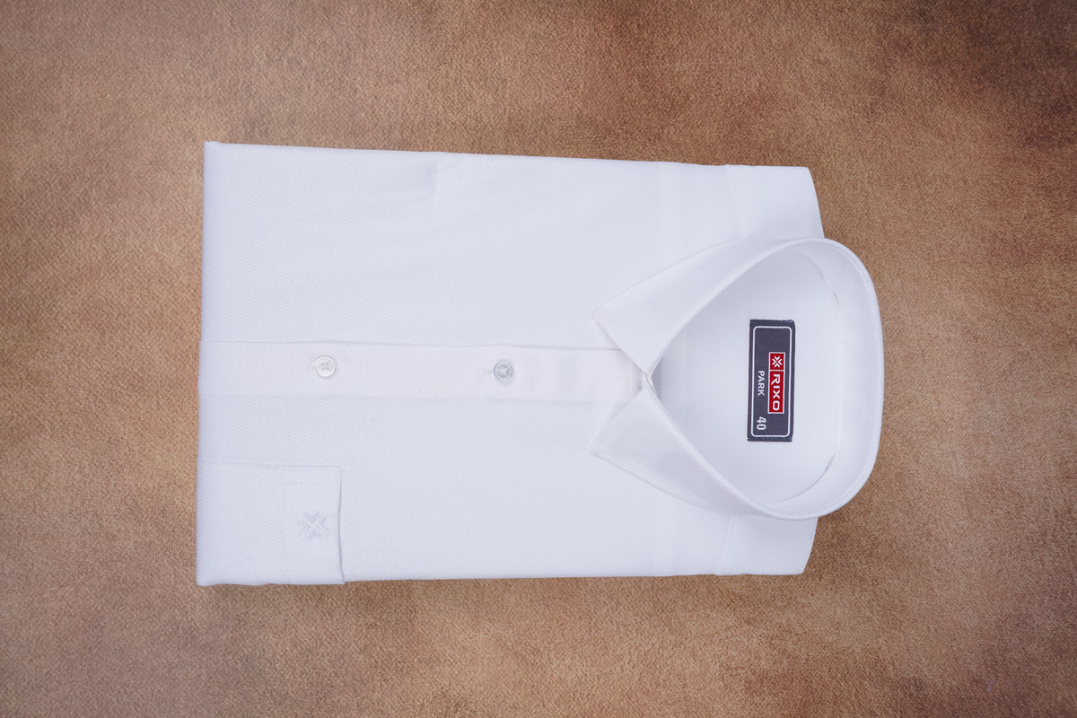 GREEN PARK Men's Premium White Shirt - 3353