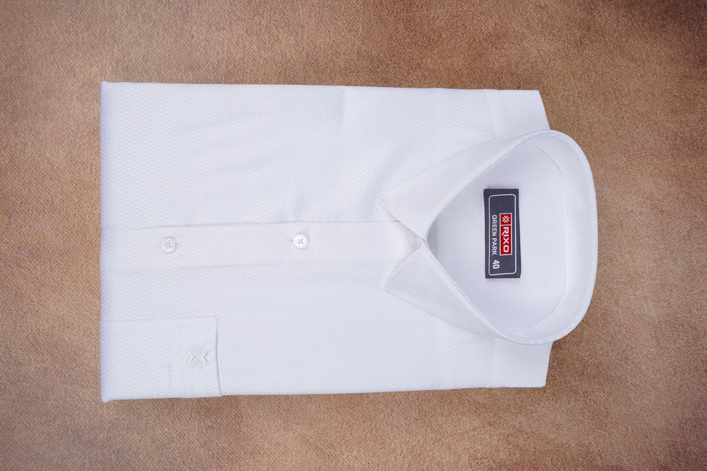 GREEN PARK Men's Premium White Shirt - 3351