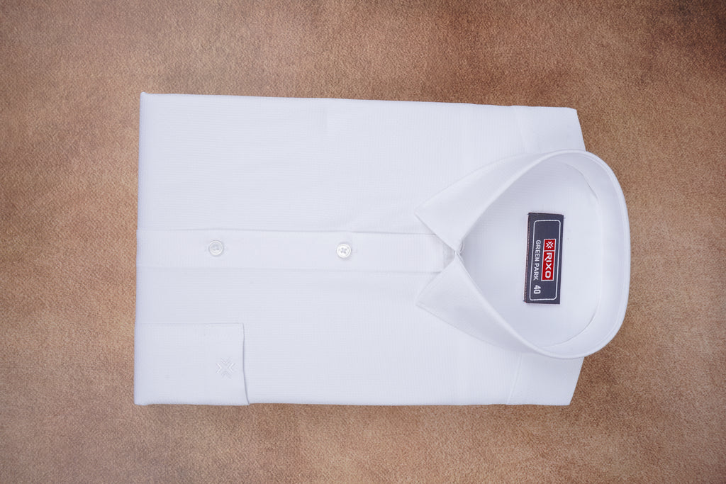 GREEN PARK Men's Premium White Shirt - 3355